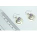 925 sterling silver earring with marcasite and purple zircon stone 1.4 inch